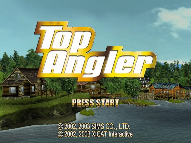 Top Angler title screen for Gamecube