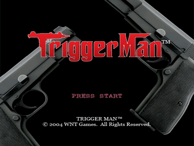 Trigger Man title screen for Gamecube