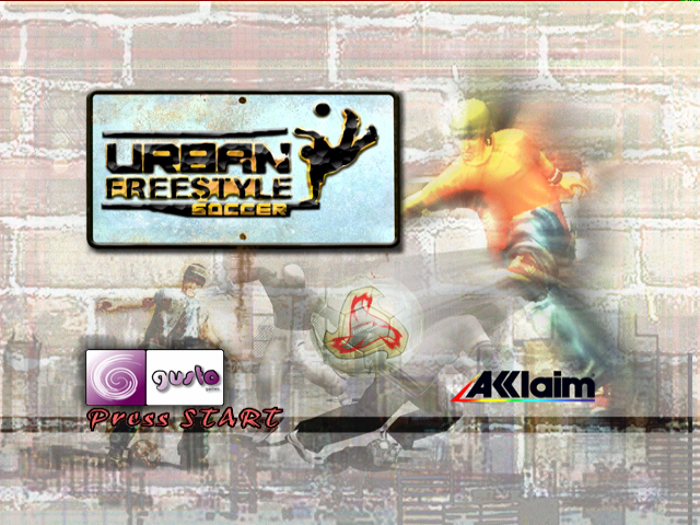 Urban Freestyle Soccer title screen for Gamecube