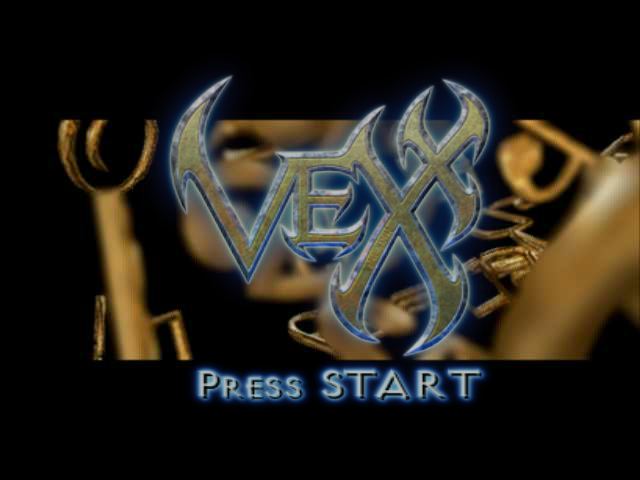 Vexx title screen for Gamecube
