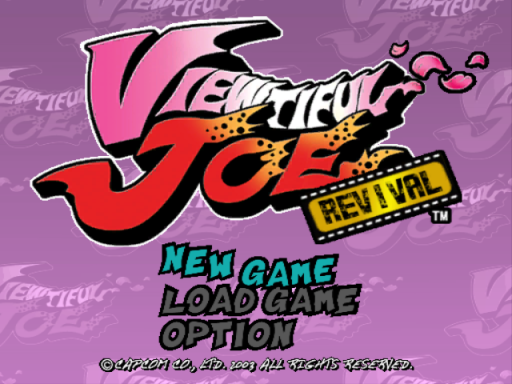 Viewtiful Joe Revival title screen for Gamecube