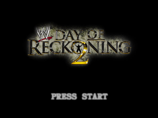 WWE Day of Reckoning 2 title screen for Gamecube