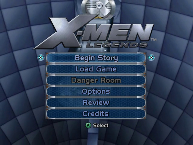 X-men Legends [Player's Choice] title screen for Gamecube