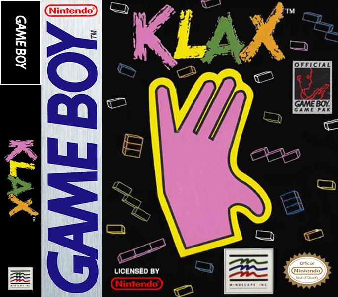 Klax box art for GameBoy