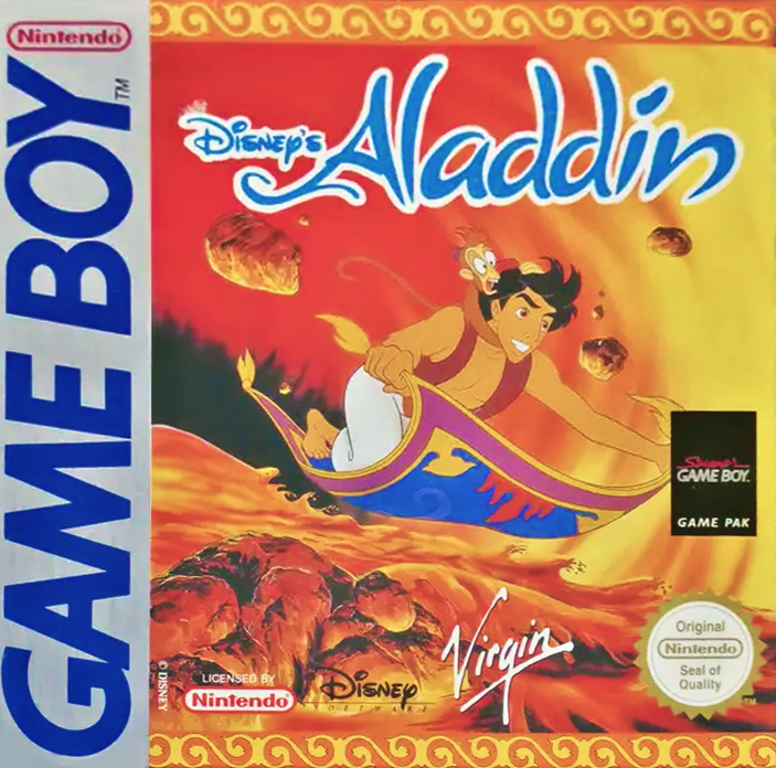 Aladdin box art for GameBoy