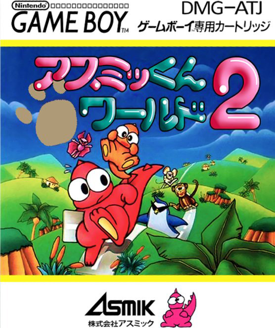 Asmik-kun World 2 box art for GameBoy