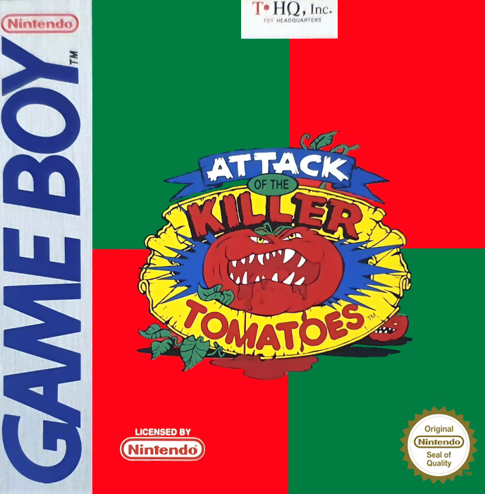Attack of the Killer Tomatoes box art for GameBoy