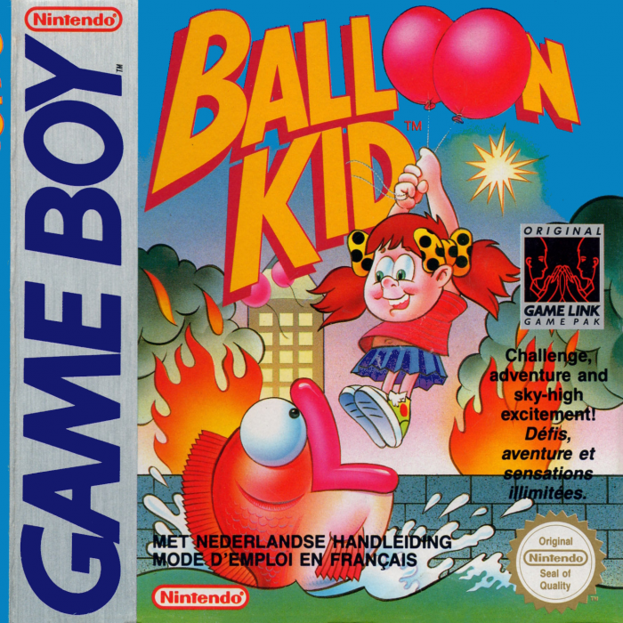 Balloon Kid box art for GameBoy