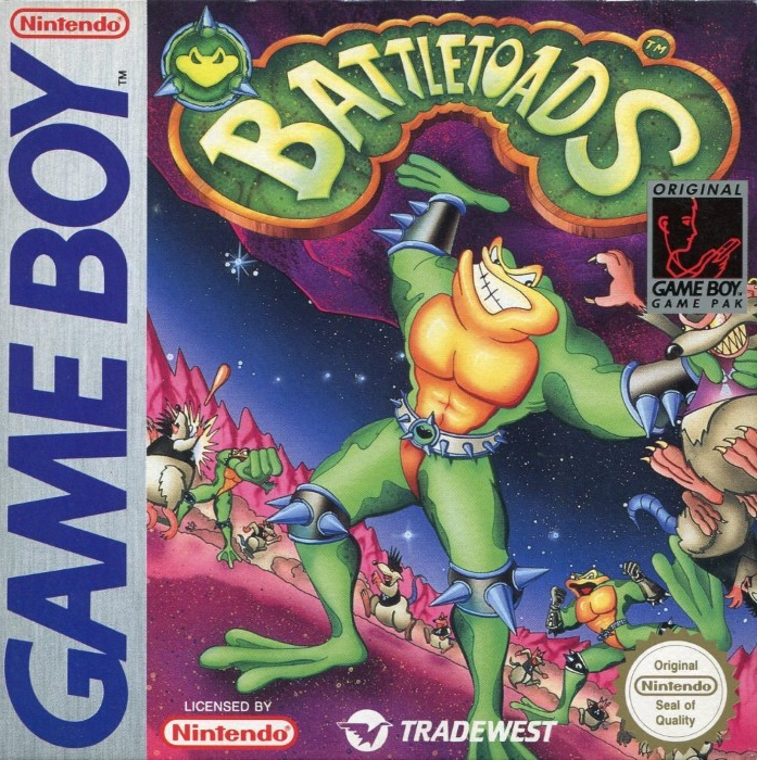 Battletoads box art for GameBoy