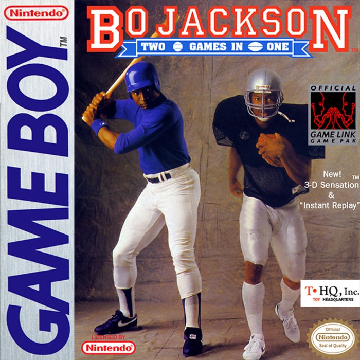 Bo Jackson: Two Games in One box art for GameBoy