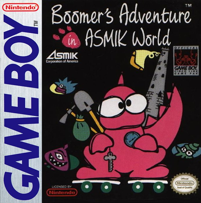Boomer's Adventure in Asmik World box art for GameBoy