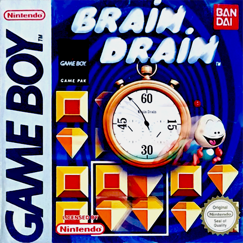 Brain Drain box art for GameBoy