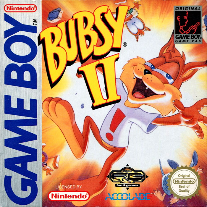 Bubsy II box art for GameBoy