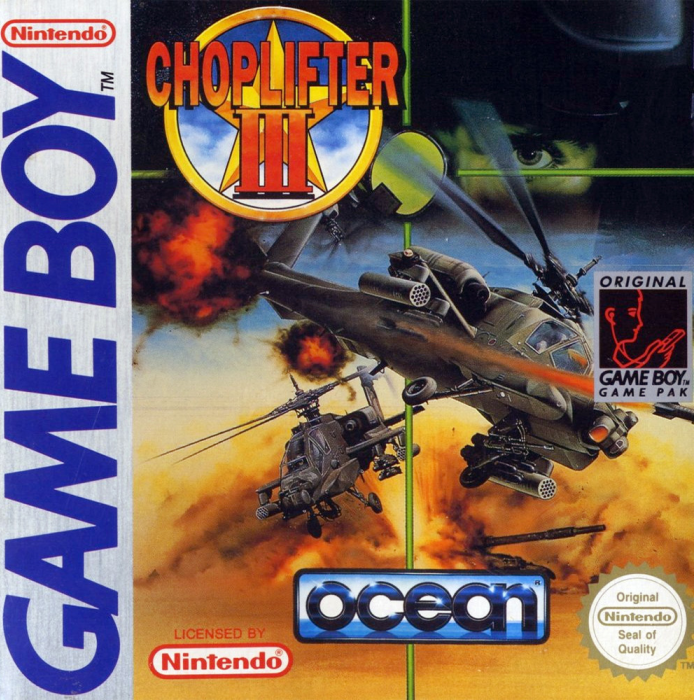 Choplifter III box art for GameBoy