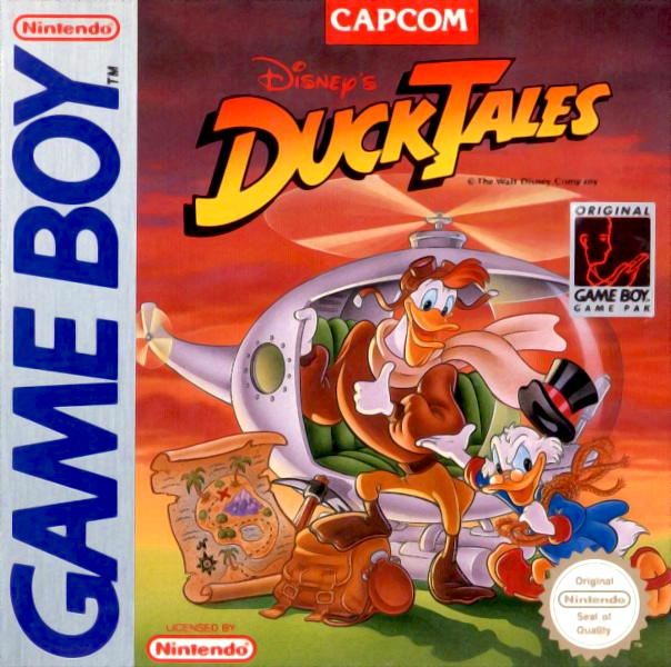 DuckTales box art for GameBoy