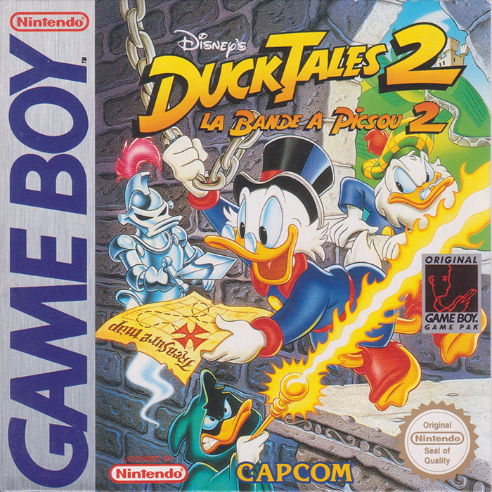 DuckTales 2 box art for GameBoy