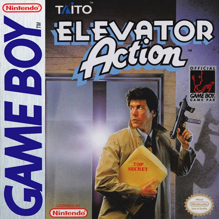 Elevator Action box art for GameBoy