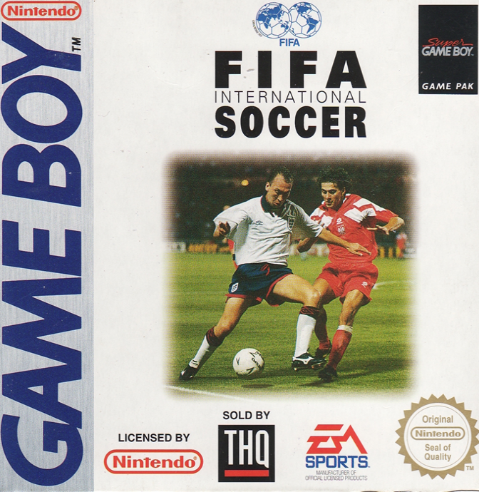 FIFA International Soccer box art for GameBoy