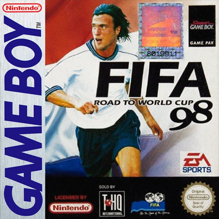 FIFA Road to World Cup 98 box art for GameBoy