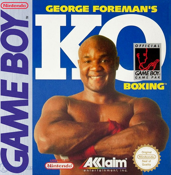 George Foreman's KO Boxing box art for GameBoy
