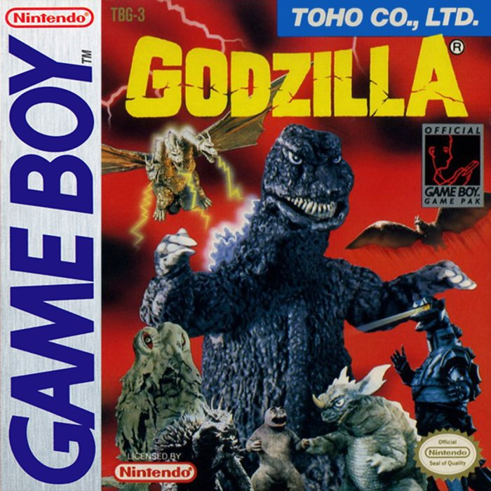 Godzilla box art for GameBoy