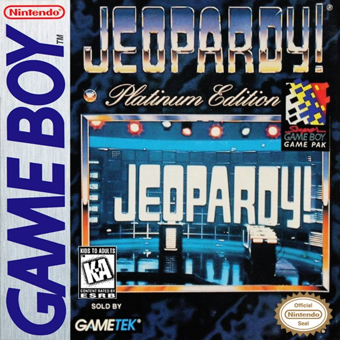Jeopardy Platinum Edition box art for GameBoy