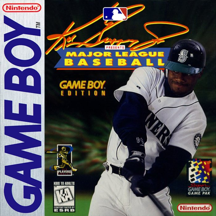 Ken Griffey Jr Presents Major League Baseball box art for GameBoy