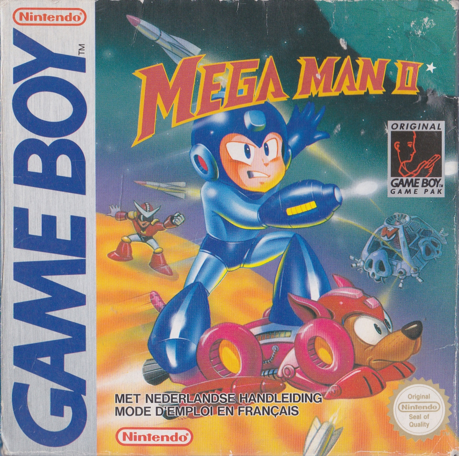 Mega Man II box art for GameBoy