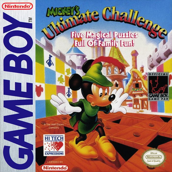 Mickey's Ultimate Challenge box art for GameBoy