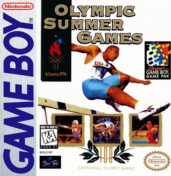 Olympic Summer Games box art for GameBoy