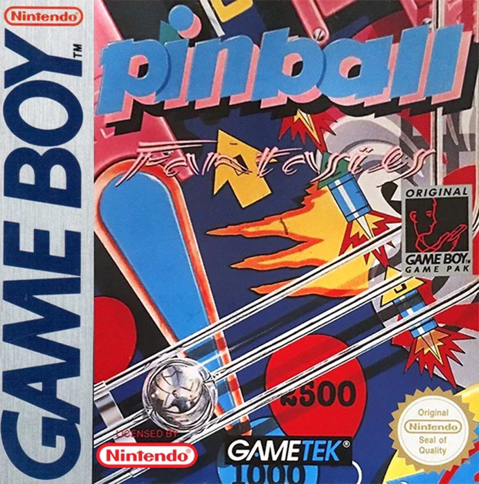 Pinball Fantasies box art for GameBoy