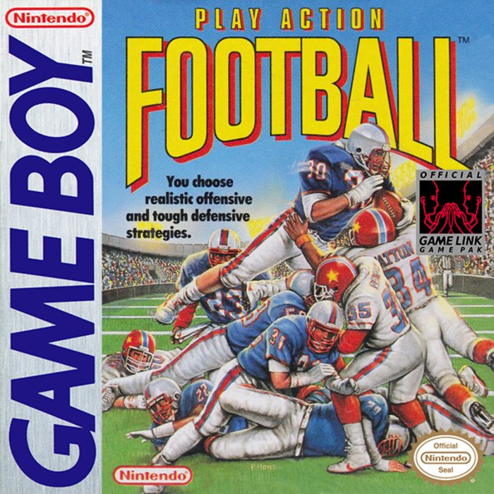 Play Action Football box art for GameBoy