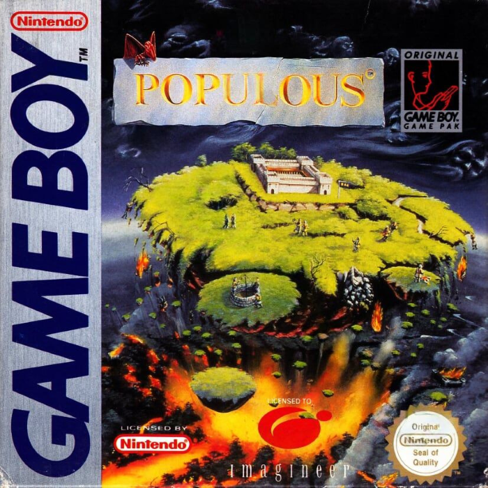 Populous box art for GameBoy