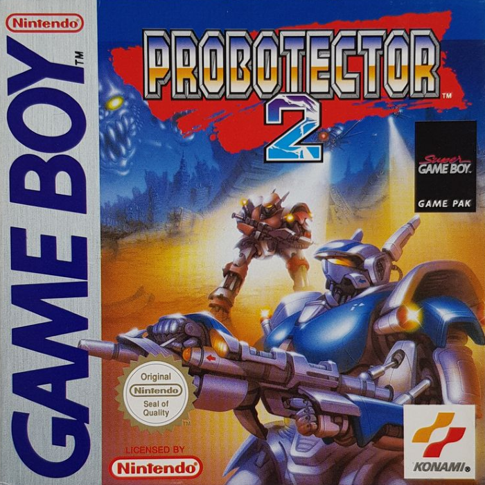 Probotector 2 box art for GameBoy