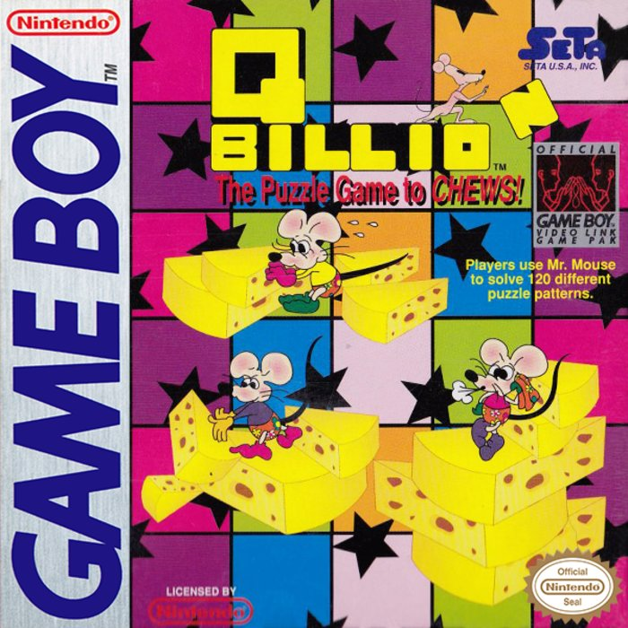 Q Billion box art for GameBoy