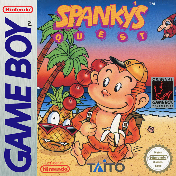 Spanky's Quest box art for GameBoy