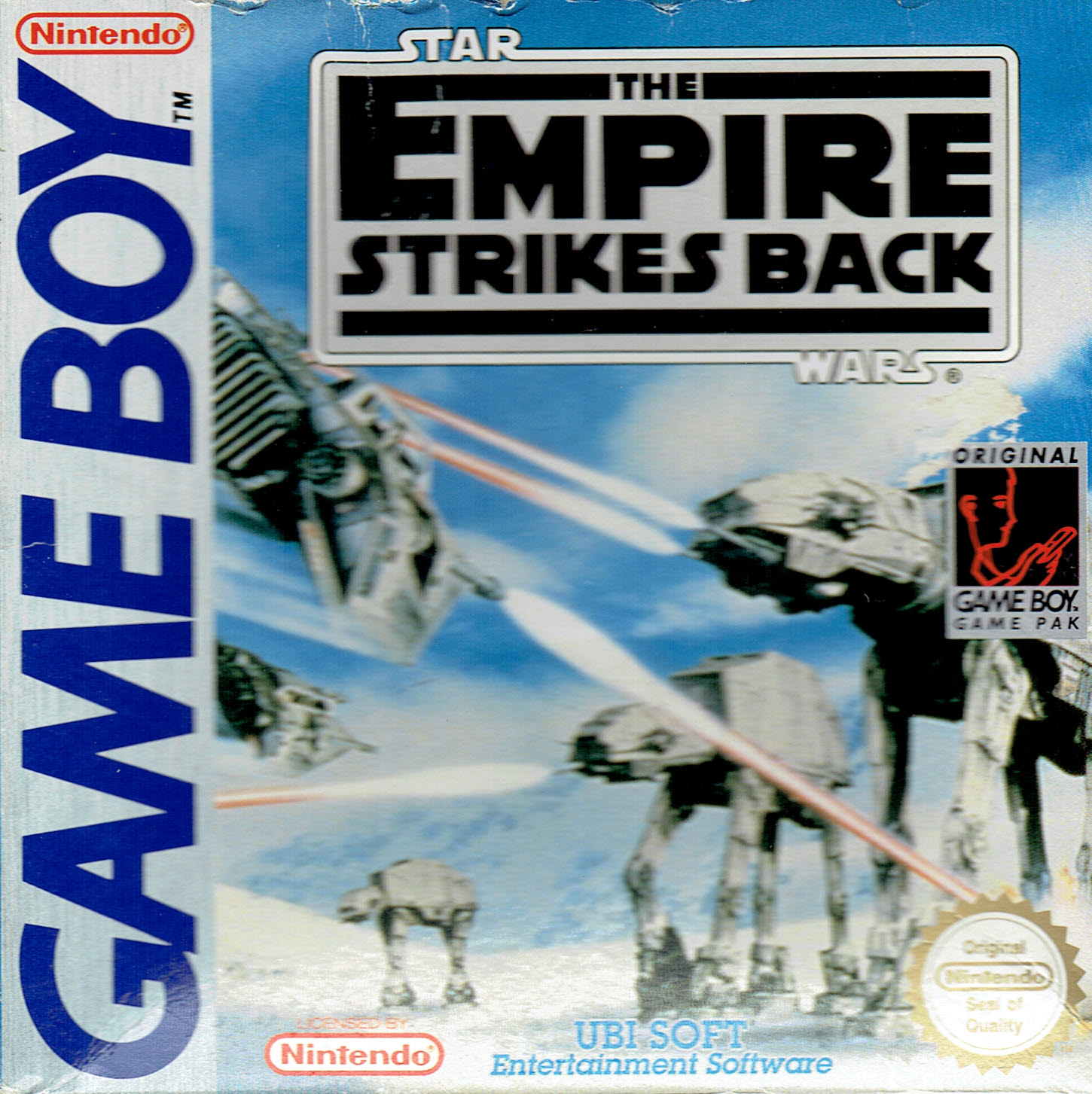 Star Wars The Empire Strikes Back box art for GameBoy
