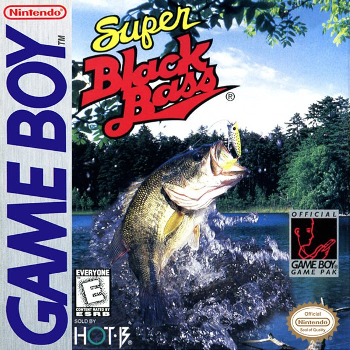 Super Black Bass box art for GameBoy