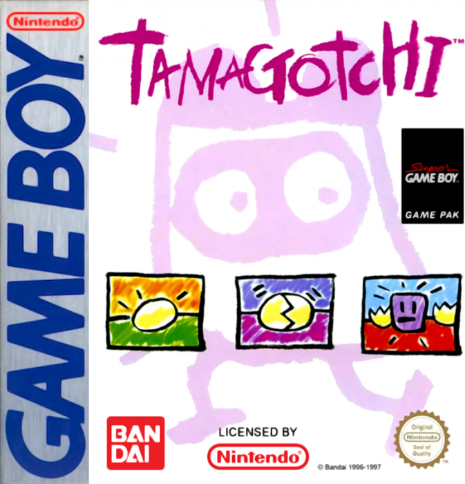 Tamagotchi box art for GameBoy