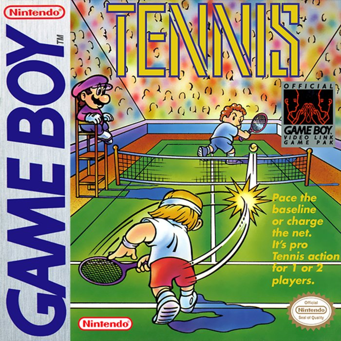 Tennis box art for GameBoy