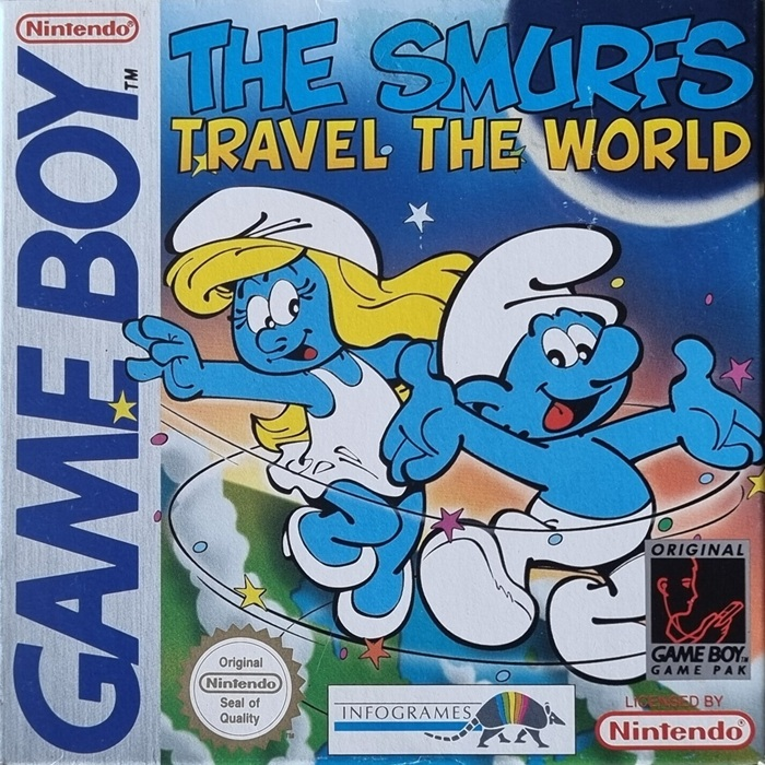 The Smurfs Travel the World box art for GameBoy