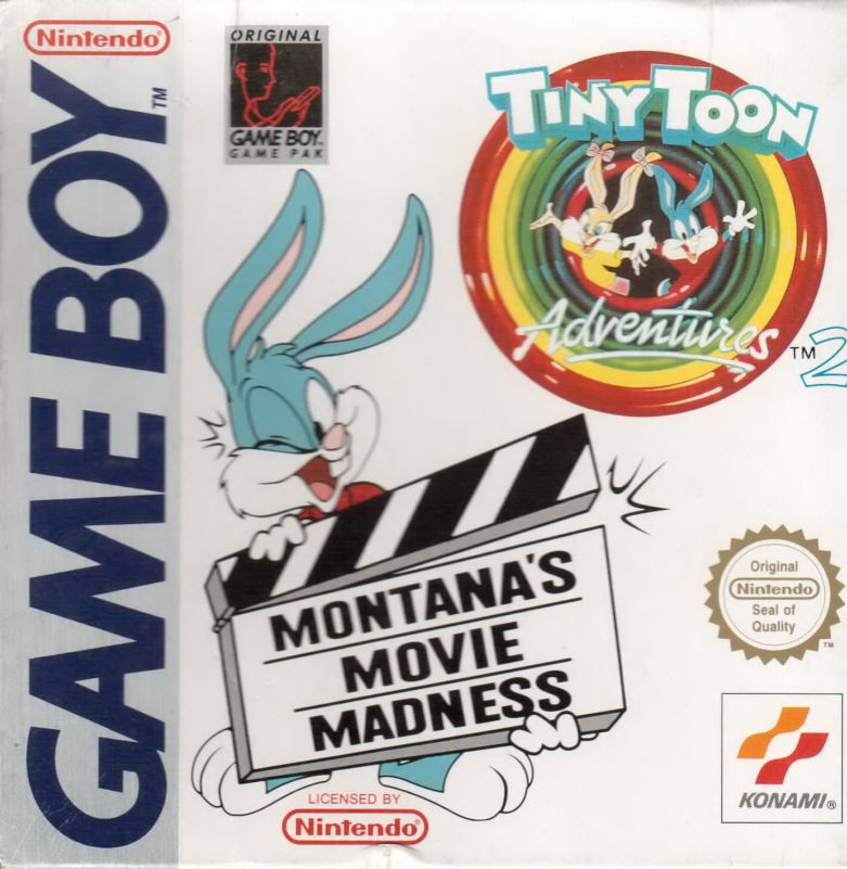 Tiny Toon Adventures 2 Montana's Movie Madness box art for GameBoy