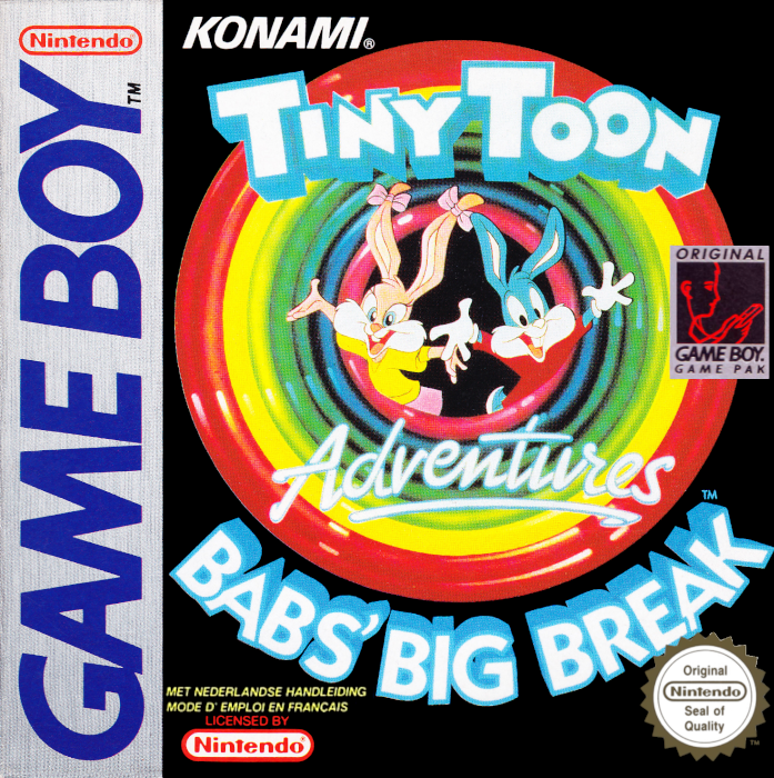 Tiny Toon Adventures Babs' Big Break box art for GameBoy