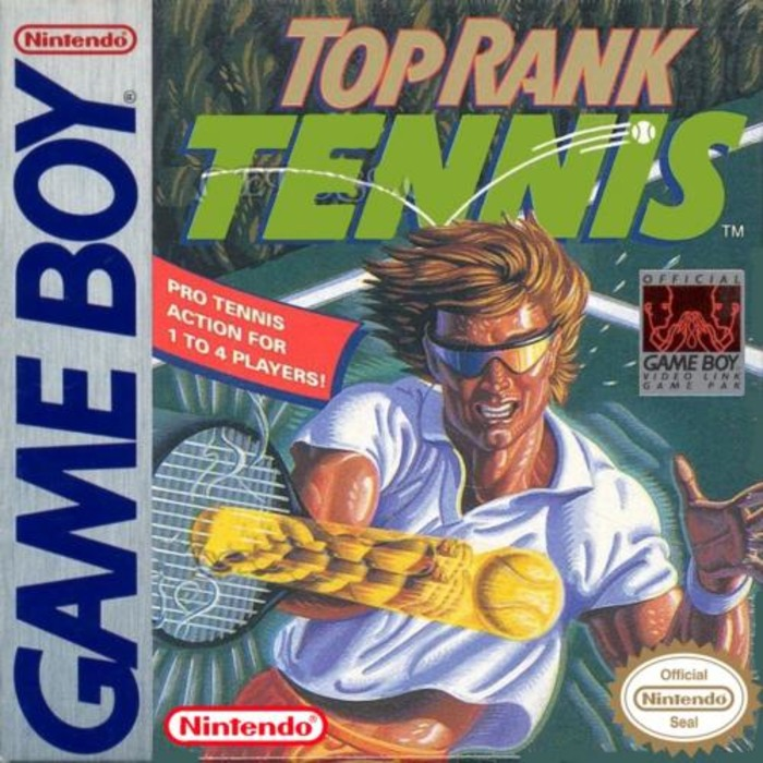 Top Rank Tennis box art for GameBoy