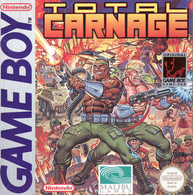 Total Carnage box art for GameBoy
