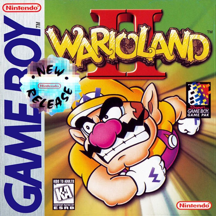 Wario Land II [Not for Resale] box art for GameBoy