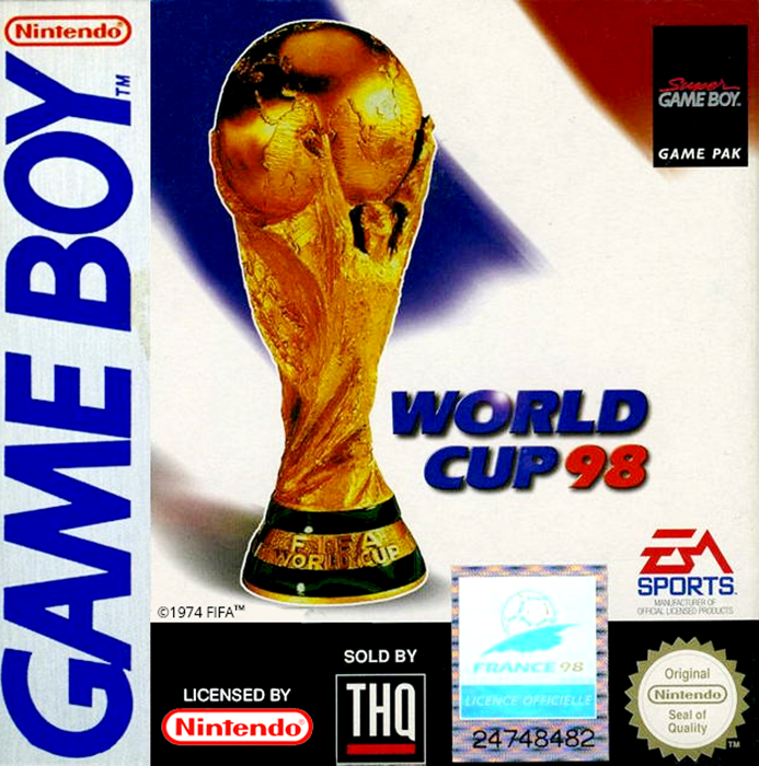 World Cup 98 box art for GameBoy