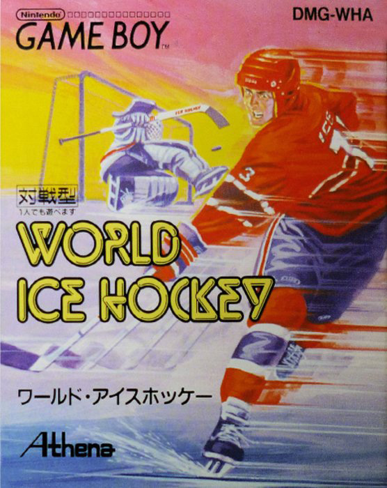 World Ice Hockey box art for GameBoy
