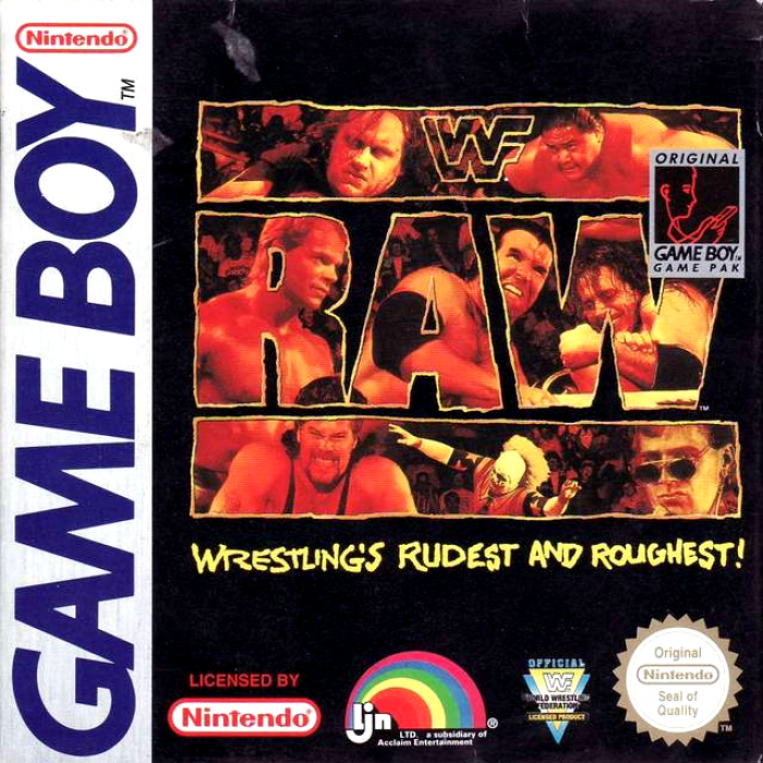 WWF Raw box art for GameBoy