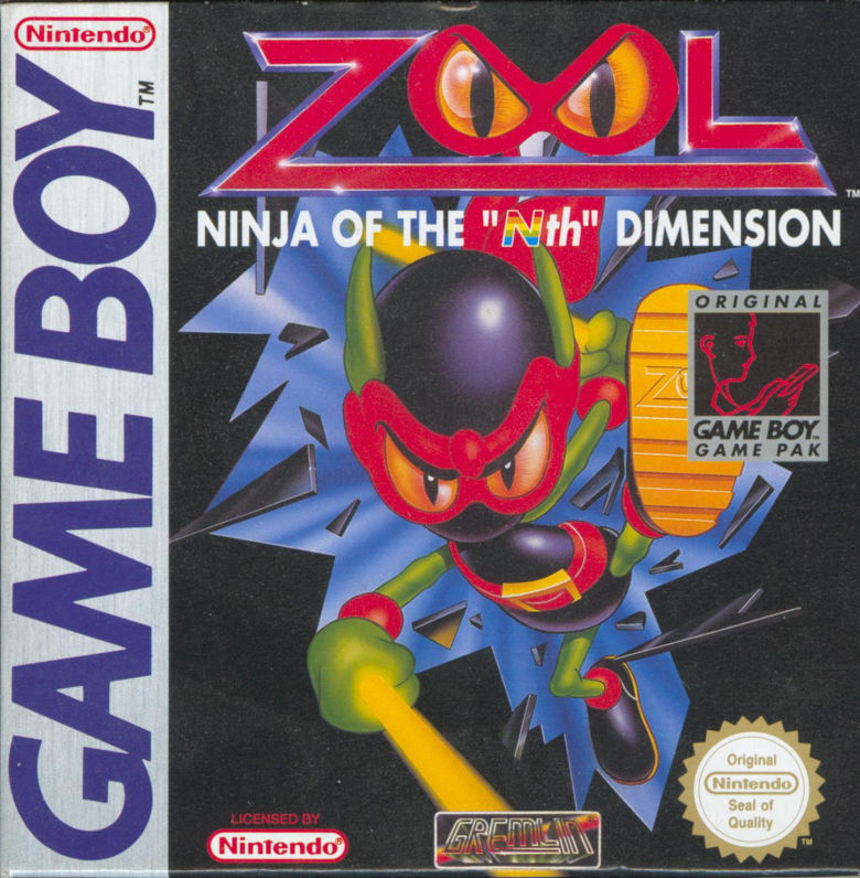 Zool Ninja of the Nth Dimension box art for GameBoy